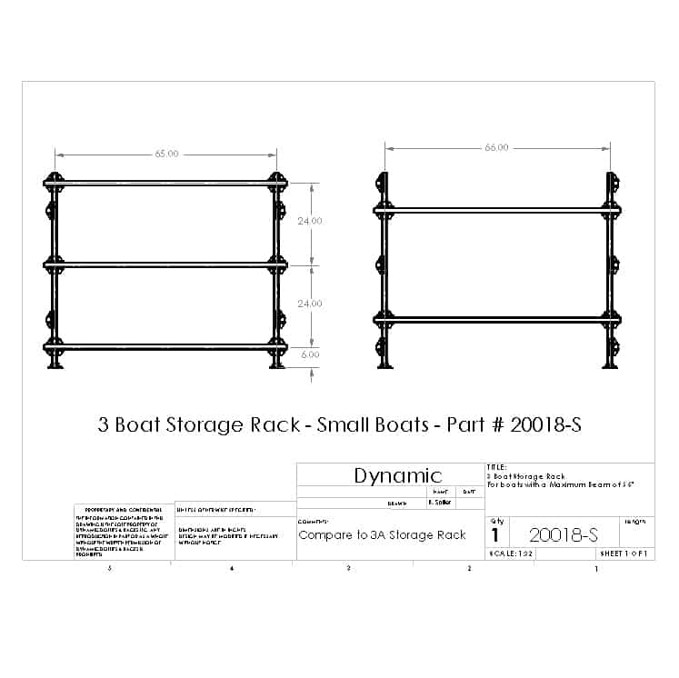 3 Boat Storage Rack - Small