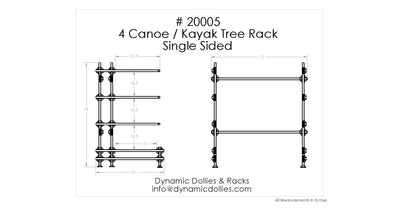 4 Canoe or Kayak Tree Storage Rack