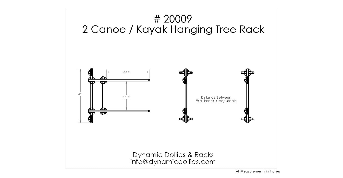 2 Canoe or Kayak Hanging Rack