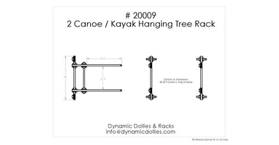 2 Canoe or Kayak Hanging Rack