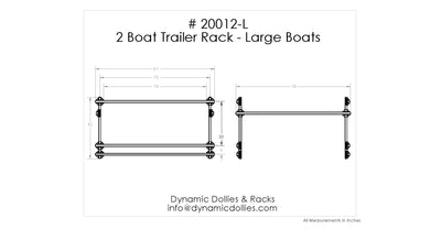 2 Boat Trailer Rack - Large