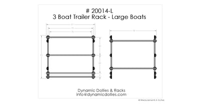 3 Boat Trailer Rack - Large