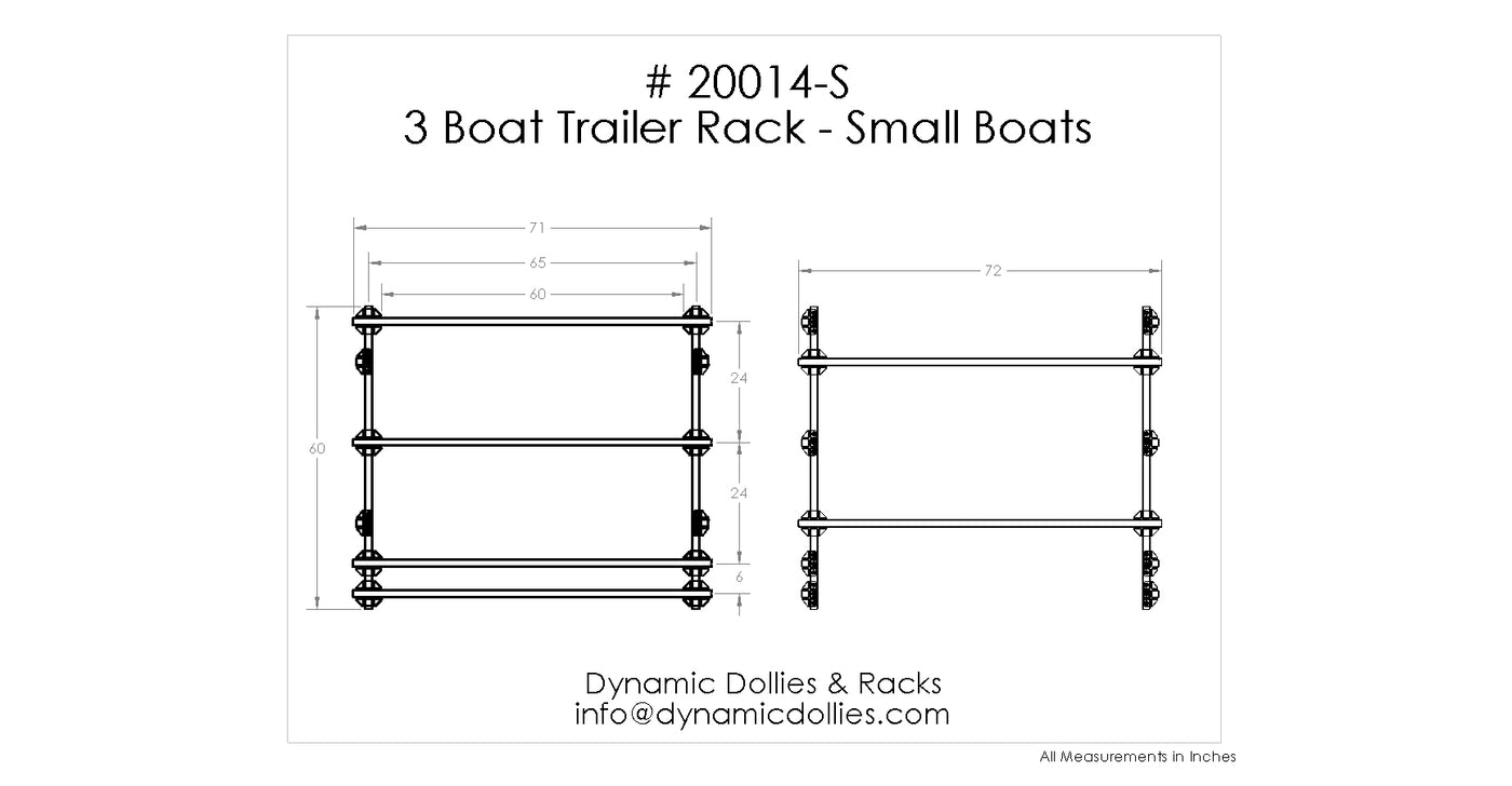 3 Boat Trailer Rack - Small