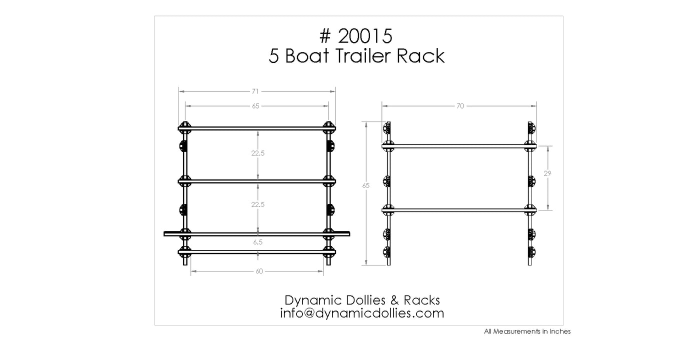 5 Boat Trailer Rack (Laser/Sunfish Size)