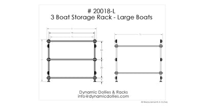 3 Boat Storage Rack - Large