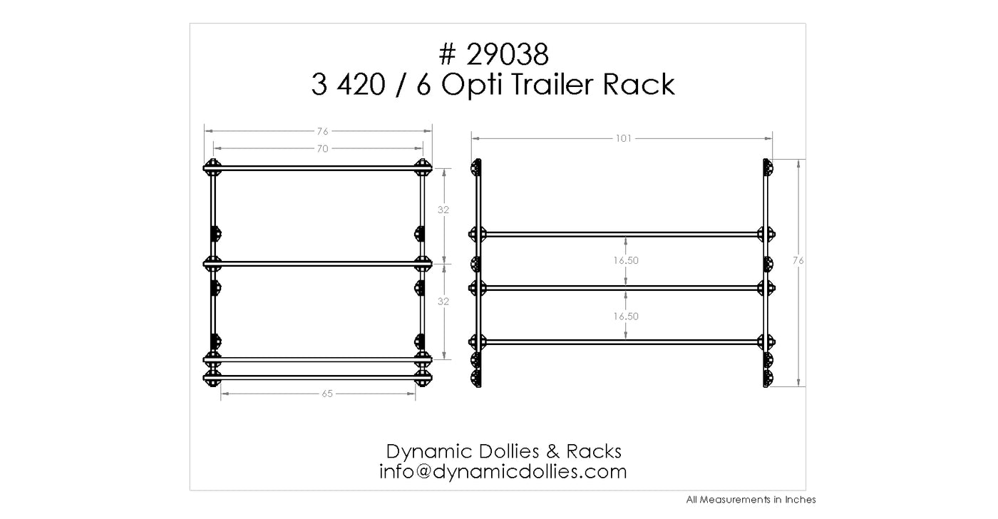 3 420 / 6 Opti Trailer Rack